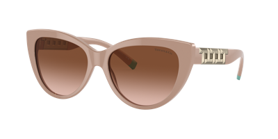 Tiffany & Co Tf4196 Cat-eye Brand-embellished Acetate Sunglasses In Brown Gradient