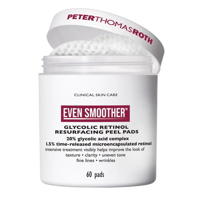 Peter Thomas Roth Even Smoother Glycolic Retinol Resurfacing Peel Pads