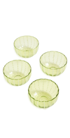 ZAFFERANO PERLE SMALL BOWL SET OF 4 APPLE GREEN