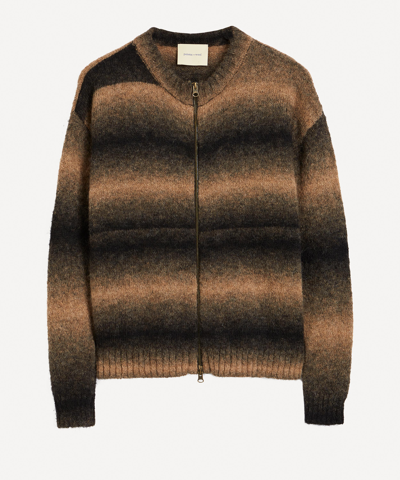 Paloma Wool Zip Printed Cardigan In Brown