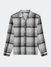 Onia Flannel Convertible Shirt In Blue