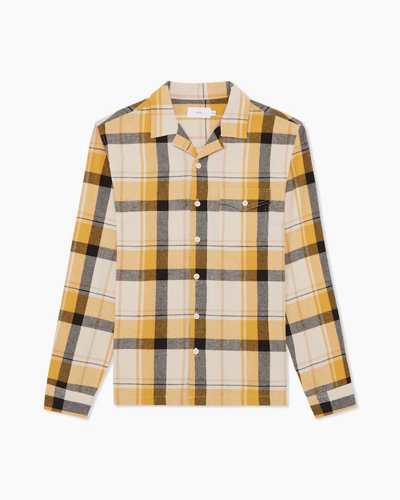 Onia Flannel Convertible Shirt In Orange