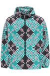 Gcds Monogram-pattern Zip-up Jacket In Green
