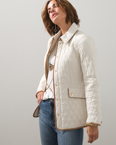 Quilted Jacket Cream Summer Jacket Ladies Chico's Quilted Mid