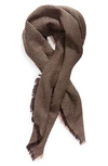 Treasure & Bond Thermal Knit Scarf In Grey Combo