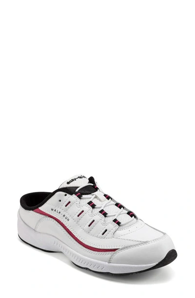 Easy Spirit Romy Mule Sneaker In White/ Pink Multi