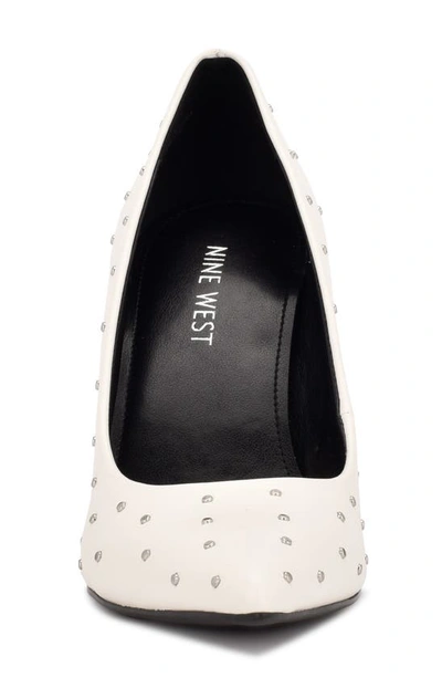 Nine West Trial Studded Pump In White