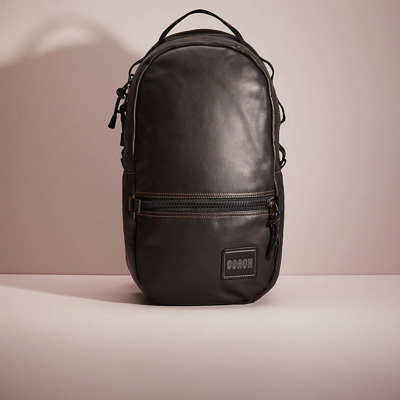 Coach Restored Pacer Backpack With  Patch In Black Copper/black