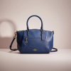 Coach Restored Elise Satchel In Brass/deep Blue