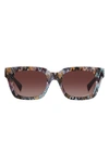 Missoni 56mm Rectangular Sunglasses In Multicolor/ Burgundy Shaded