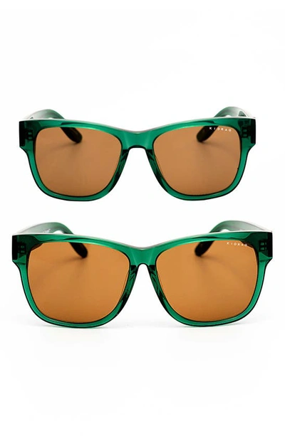 Kidraq Adult & Kid Ocean Wave Sunglasses In Hornet Green