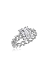 Mindi Mond Clarity Cube Diamond Link Ring In 18k Wg