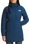 The North Face Belleview Stretch 600 Fill Power Down Parka In Shady Blue