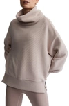 Varley Milton Cowl Neck Sweatshirt In Mushroom