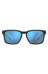 Under Armour 57mm Rectangular Sunglasses In Black Blue