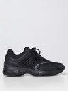 Fendi Tag Technical Mesh Running Sneakers In Black