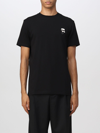 Karl Lagerfeld Rubber Karl Patch T-shirt In Black