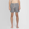 Palm Angels Damier Print Tech Swim Shorts In Black&white