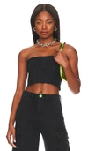 Hudson X Zoe Costello Stevie Corset Top In Black Rock