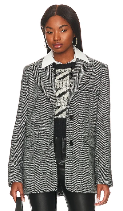 Astr Pauline Blazer In Black,white