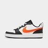 Nike Court Borough Low 2 (little Kid) In White-total Orange-black In White/total Orange/black/dark Smoke Grey