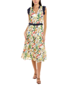 Ecru Larson Ruffle Tiered Dress In Bird Of Paradise In Multi