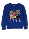 Polo Ralph Lauren Polo Bear Intarsia-knit Jumper In Blue