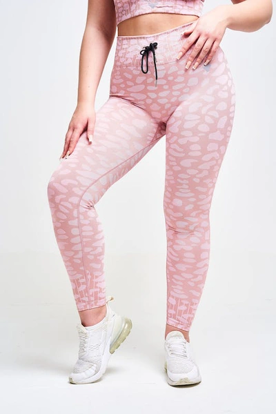 Twill Active Mystique Recycled Leopard Legging In Pink