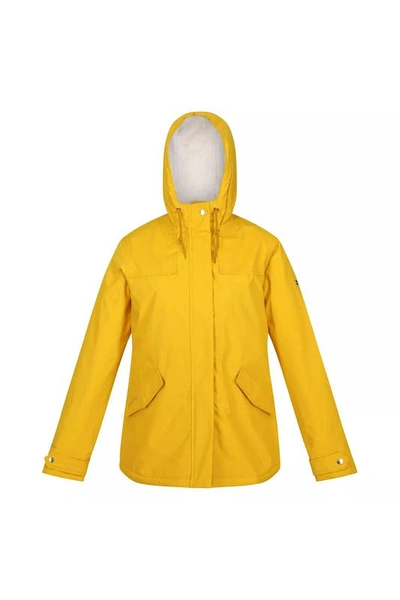 Regatta Womens/ladies Bria Faux Fur Lined Waterproof Jacket In Yellow