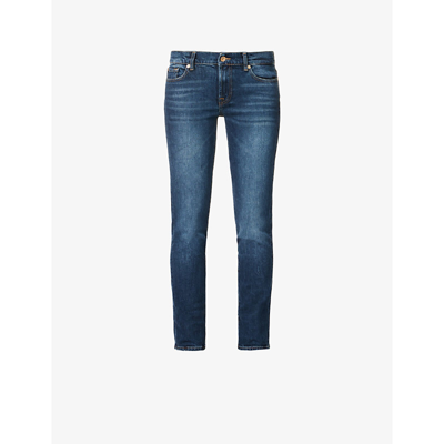 7 For All Mankind Low-rise Skinny Jeans In Sideline