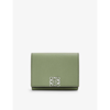 Loewe Anagram-embellished Grained-leather Wallet In Rosemary