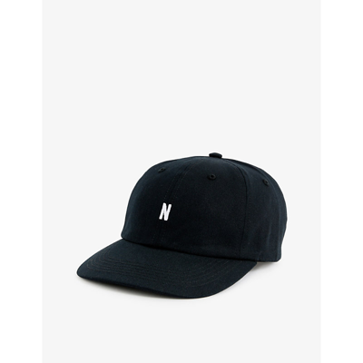 Norse Projects Logo-embroidered Cotton-twill Baseball Cap In Black