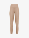 Girlfriend Collective Womens Limestone Compressive 7/8 High-rise Recycled Polyester-blend Leggings Xl In Limestone