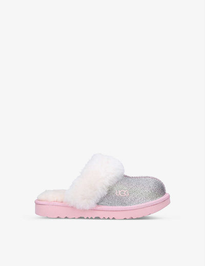 Ugg Kids' Cozy Ii Glitter Suede And Sheepskin Slippers 4-10 Years In Mult/other