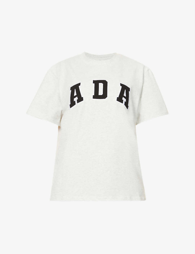 Adanola Core Relaxed-fit Cotton T-shirt In Grey Marl