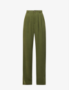 REFORMATION REFORMATION WOMENS FERN MASON HIGH-RISE WIDE-LEG WOVEN TROUSERS,61342218