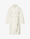 Skin Vivienne Fleece Recycled-polyester Robe In Bone