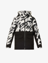 Moose Knuckles Dugald Detachable-hood Camouflage-print Shell-down Jacket In Black&white