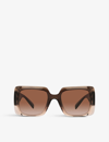Versace Ve4405 Transparent Brown Gradient Sunglasses In Brown