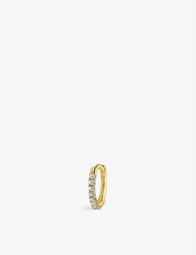 Thomas Sabo 14ct Yellow Gold-plated And Zirconia Hoop Earring In White