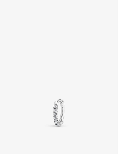 Thomas Sabo Sterling Silver And Zirconia Hoop Earring In White