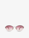 THE VINTAGE TRAP PRE-LOVED DIOR 90S ROUND-FRAME ACETATE AND METAL SUNGLASSES,59310113