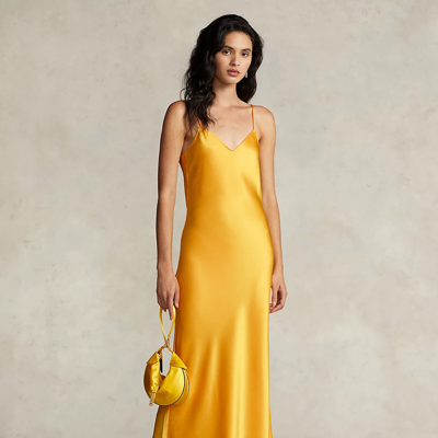 slim fit dress slacks Gold Midi Slip Dress (EU36-38)  ProppedUpRentals