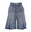 ANDERSSON BELL STRAIGHT LEG BELTED DENIM SHORTS