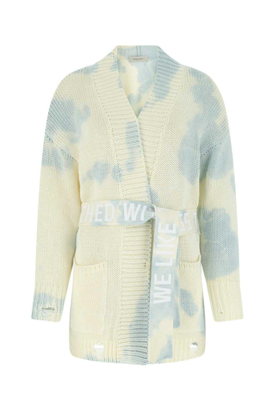 GOLDEN GOOSE TIE-DYED KNITTED CARDIGAN