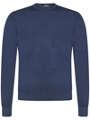 Drumohr Cotton Jersey In Navy