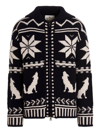 ETRO GRAPHIC KNITTED ZIP-UP JACKET