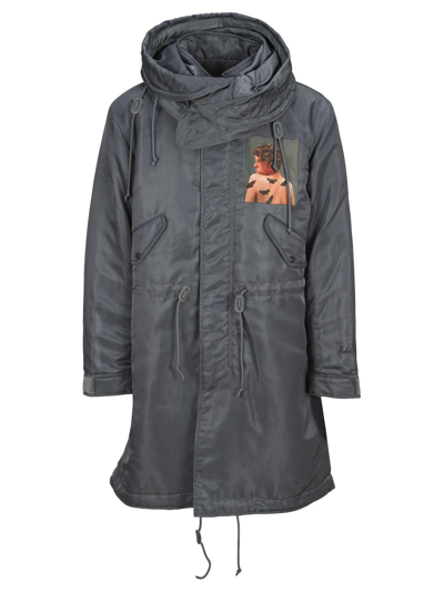 UNDERCOVER GRAPHIC PRINT HOODED PARKA