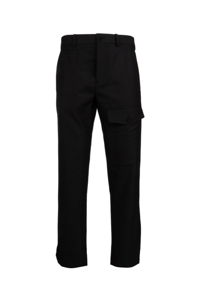Dior Wool & Mohair Gabardine Cargo Pants In Black