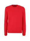 Barba Napoli Round Neck Pullover In Red